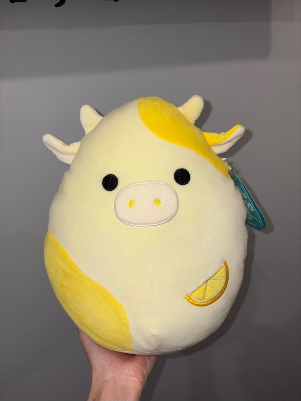 Squishmallow Yellow Lemon Cow Plush